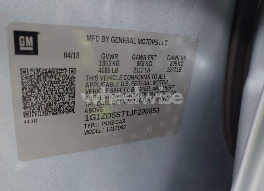 Photo 9 of 2018 Chevrolet Malibu LT (VIN 1G1ZD5ST1JF220853)