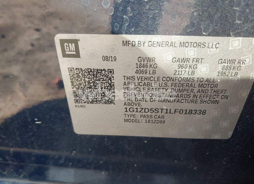 Photo 9 of 2020 Chevrolet Malibu FWD LT (VIN 1G1ZD5ST1LF018338)