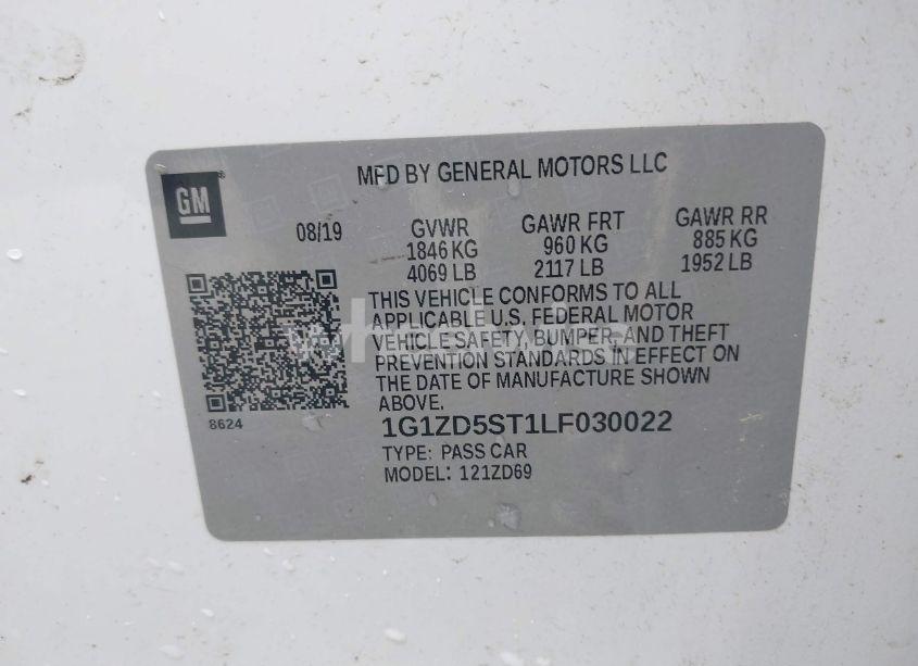 Photo 9 of 2020 Chevrolet Malibu FWD LT (VIN 1G1ZD5ST1LF030022)