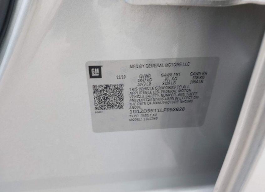 Photo 9 of 2020 Chevrolet Malibu FWD LT (VIN 1G1ZD5ST1LF052828)