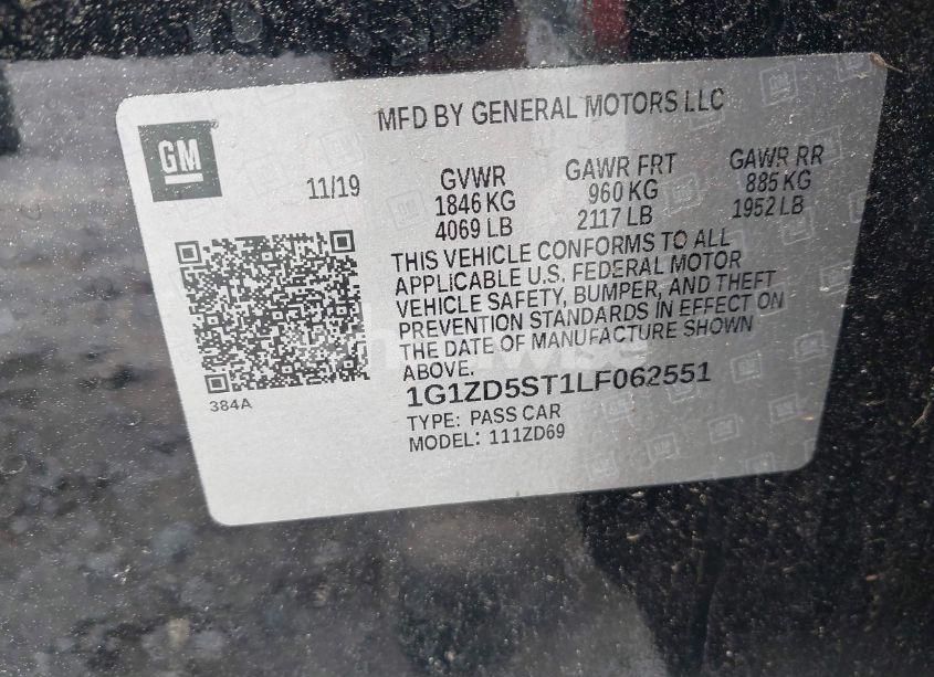 Photo 9 of 2020 Chevrolet Malibu FWD LT (VIN 1G1ZD5ST1LF062551)