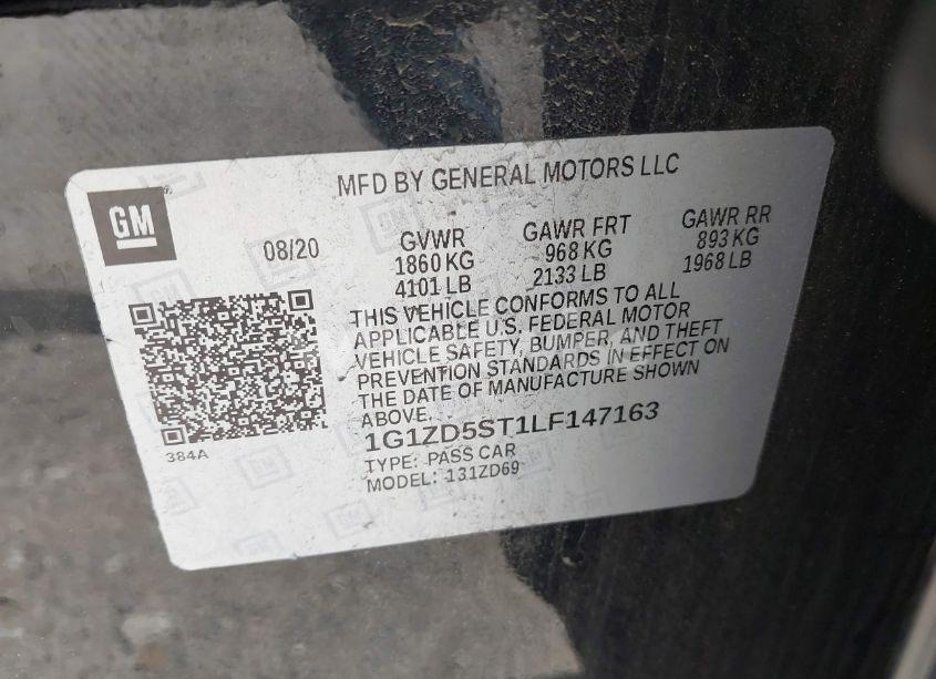 Photo 9 of 2020 Chevrolet Malibu FWD LT (VIN 1G1ZD5ST1LF147163)