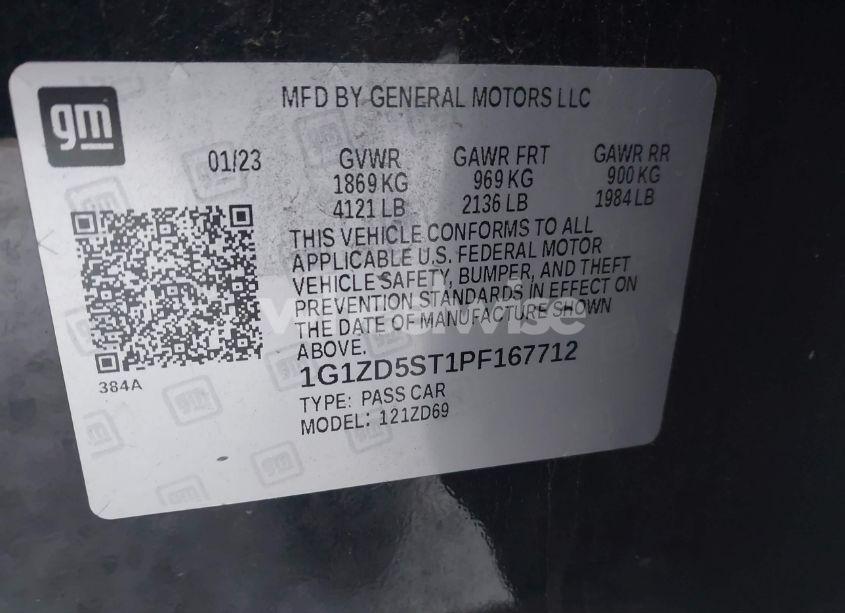 Photo 9 of 2023 Chevrolet Malibu FWD 1LT (VIN 1G1ZD5ST1PF167712)