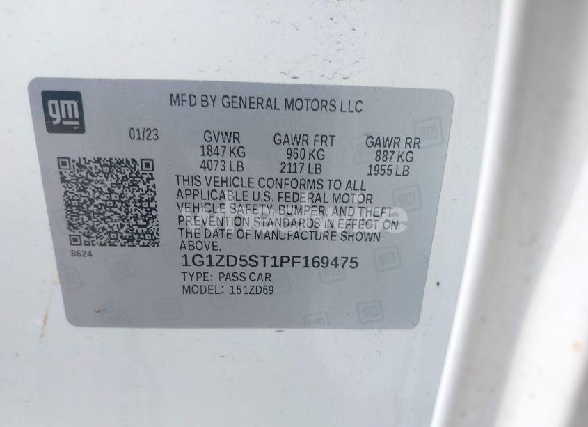 Photo 9 of 2023 Chevrolet Malibu FWD 1LT (VIN 1G1ZD5ST1PF169475)