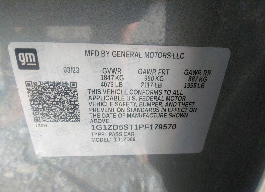 Photo 9 of 2023 Chevrolet Malibu FWD 1LT (VIN 1G1ZD5ST1PF179570)
