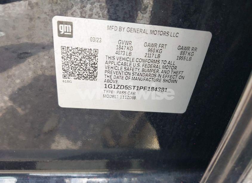 Photo 9 of 2023 Chevrolet Malibu FWD 1LT (VIN 1G1ZD5ST1PF184381)