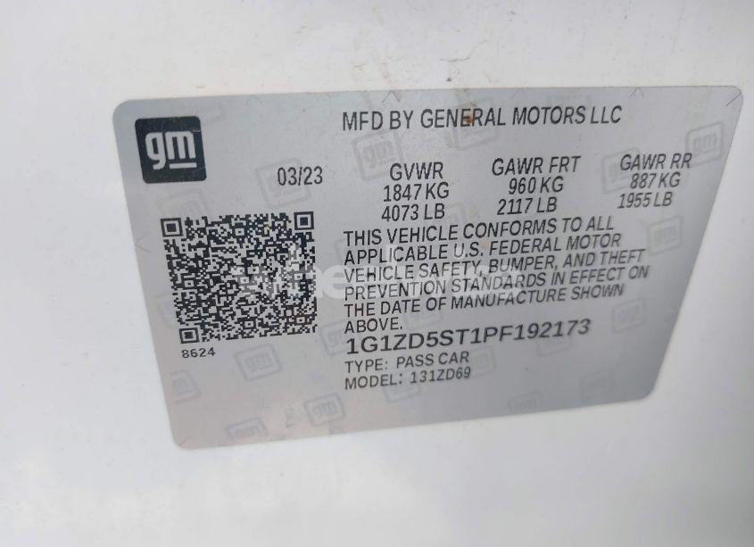 Photo 9 of 2023 Chevrolet Malibu FWD 1LT (VIN 1G1ZD5ST1PF192173)