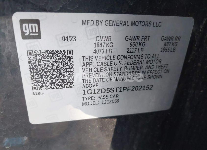 Photo 9 of 2023 Chevrolet Malibu FWD 1LT (VIN 1G1ZD5ST1PF202152)