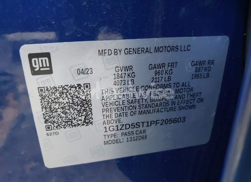 Photo 9 of 2023 Chevrolet Malibu FWD 1LT (VIN 1G1ZD5ST1PF205603)