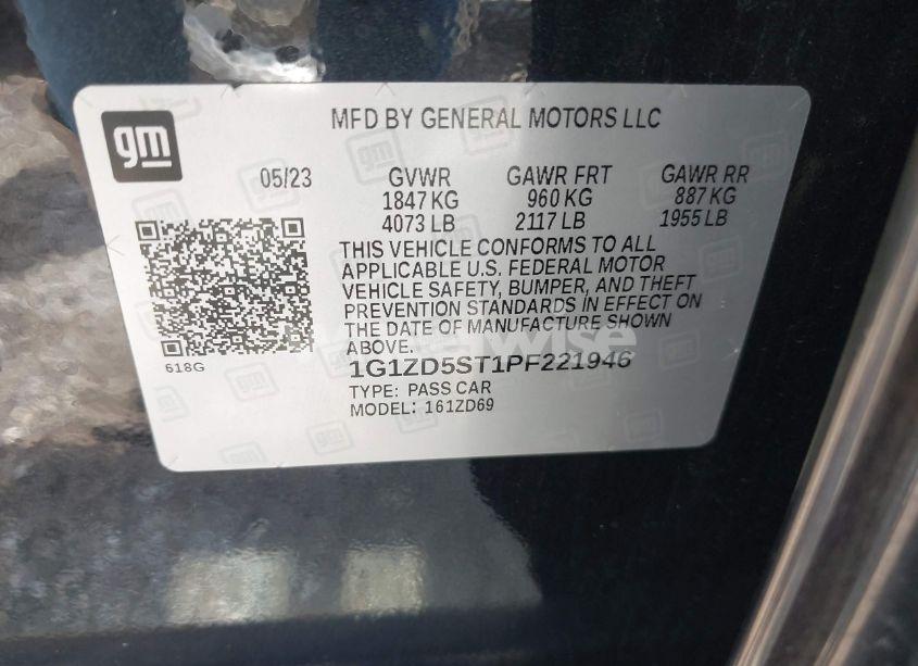 Photo 9 of 2023 Chevrolet Malibu FWD 1LT (VIN 1G1ZD5ST1PF221946)