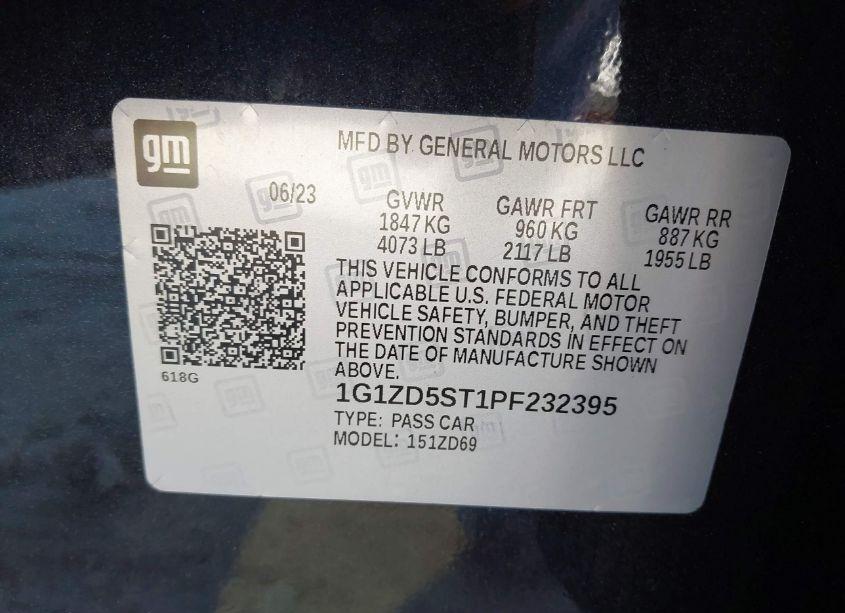 Photo 9 of 2023 Chevrolet Malibu FWD 1LT (VIN 1G1ZD5ST1PF232395)