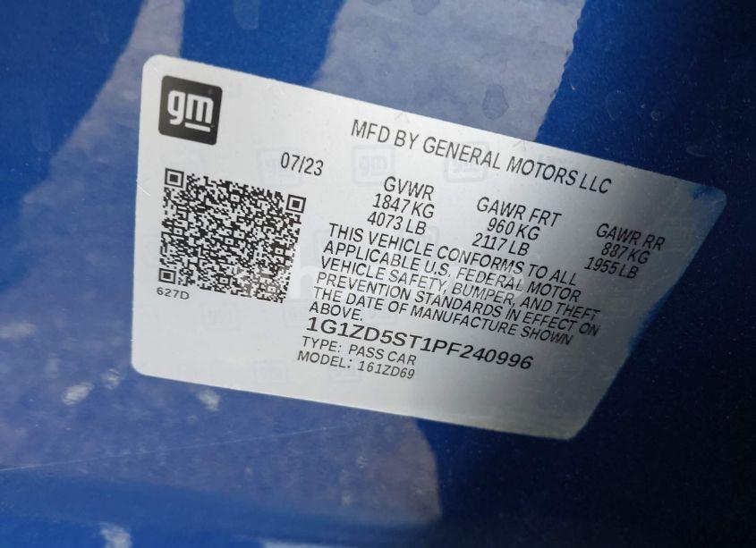 Photo 9 of 2023 Chevrolet Malibu FWD 1LT (VIN 1G1ZD5ST1PF240996)