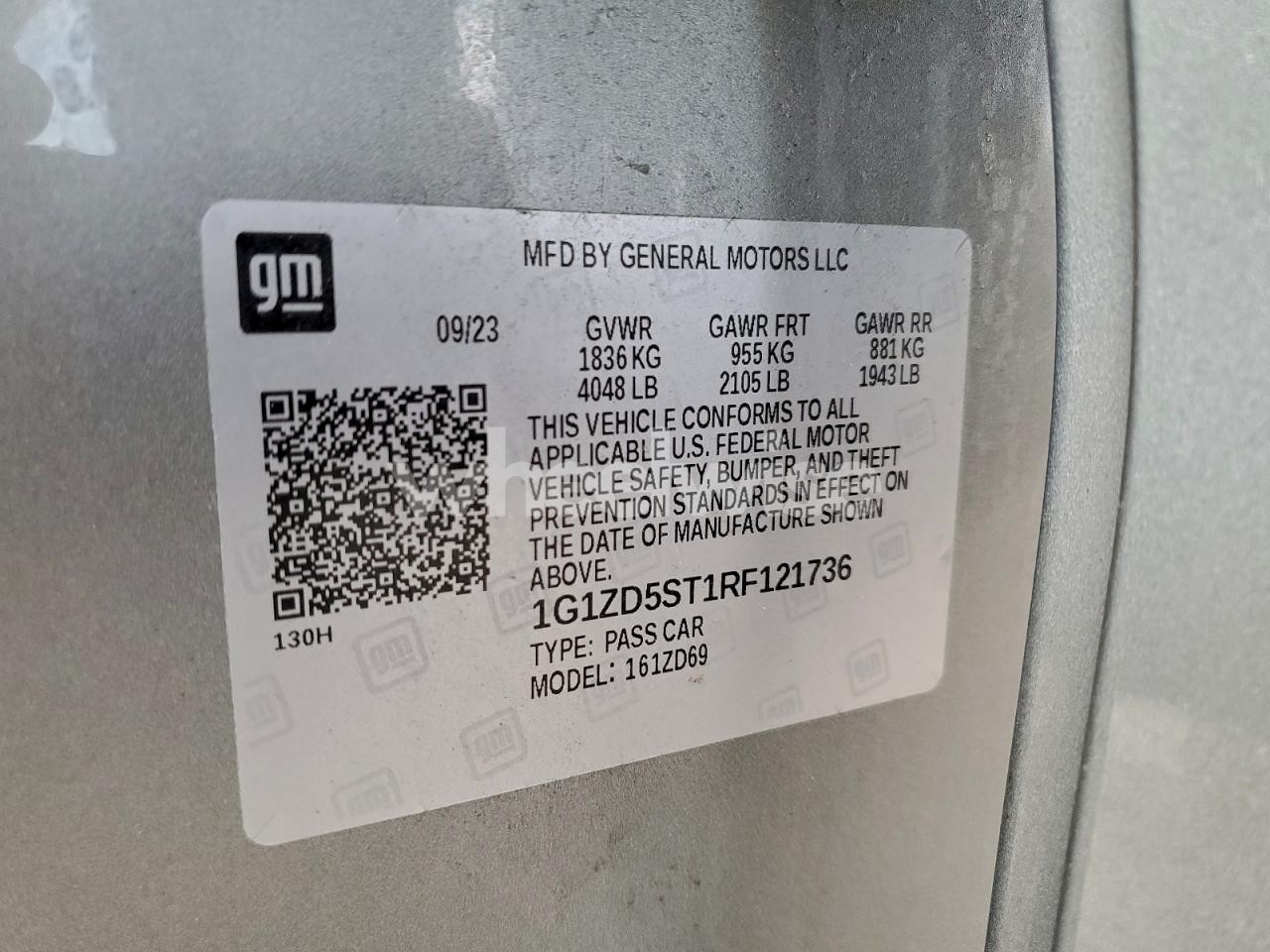 Photo 12 of 2024 CHEVROLET MALIBU LT (VIN 1G1ZD5ST1RF121736)