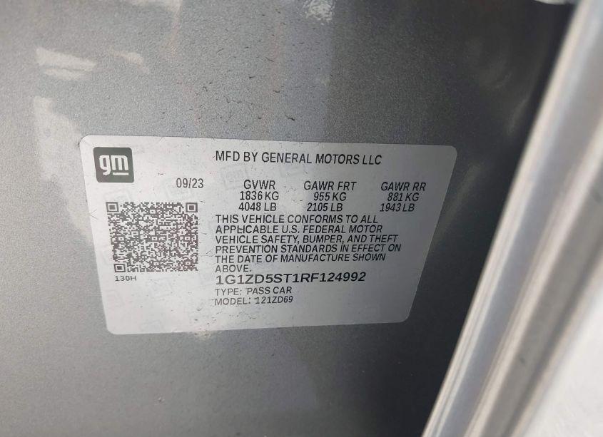 Photo 9 of 2024 Chevrolet Malibu FWD 1LT (VIN 1G1ZD5ST1RF124992)