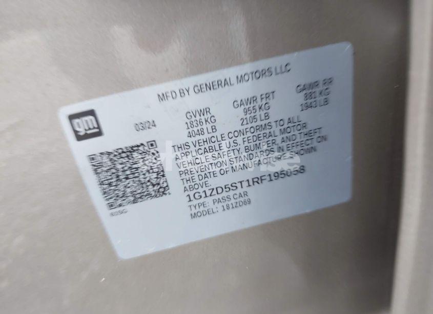 Photo 9 of 2024 Chevrolet Malibu FWD 1LT (VIN 1G1ZD5ST1RF195058)