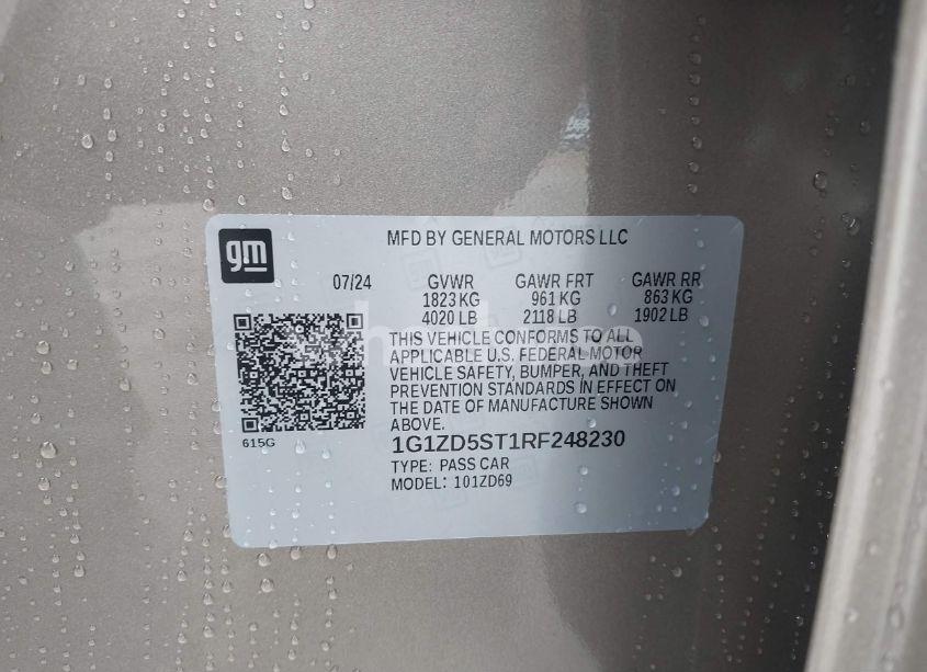 Photo 9 of 2024 Chevrolet Malibu FWD 1LT (VIN 1G1ZD5ST1RF248230)