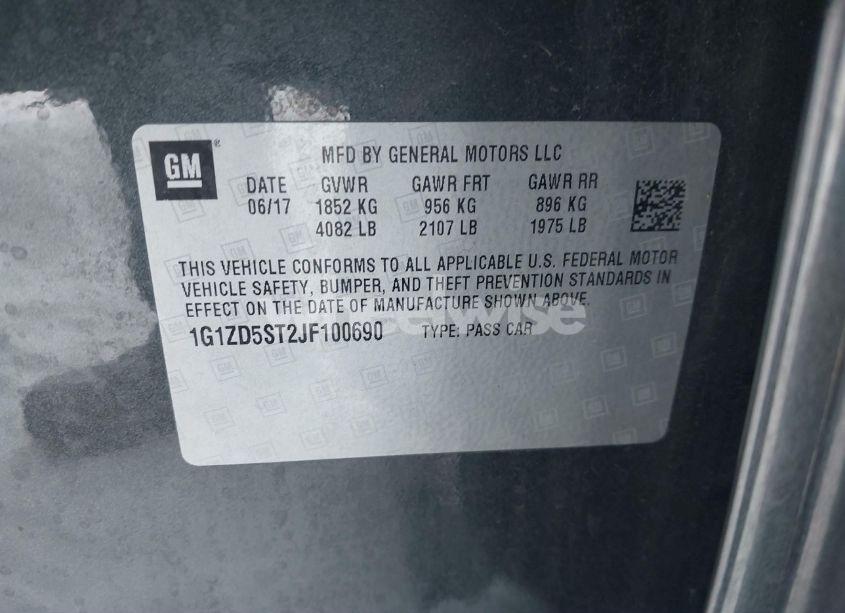 Photo 9 of 2018 Chevrolet Malibu LT (VIN 1G1ZD5ST2JF100690)