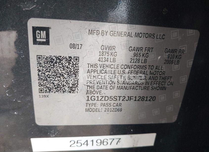 Photo 9 of 2018 Chevrolet Malibu LT (VIN 1G1ZD5ST2JF128120)