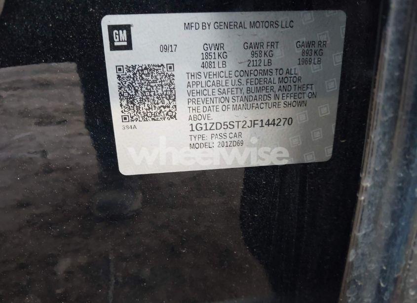 Photo 9 of 2018 Chevrolet Malibu LT (VIN 1G1ZD5ST2JF144270)