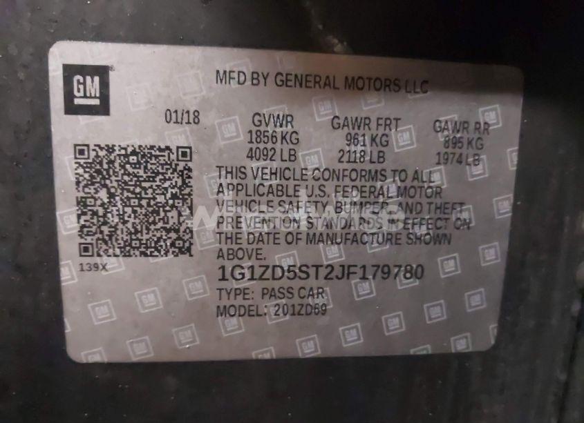 Photo 9 of 2018 Chevrolet Malibu LT (VIN 1G1ZD5ST2JF179780)