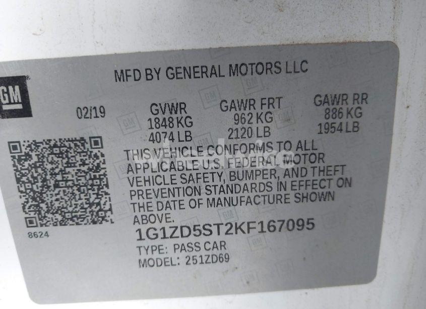 Photo 9 of 2019 Chevrolet Malibu LT (VIN 1G1ZD5ST2KF167095)