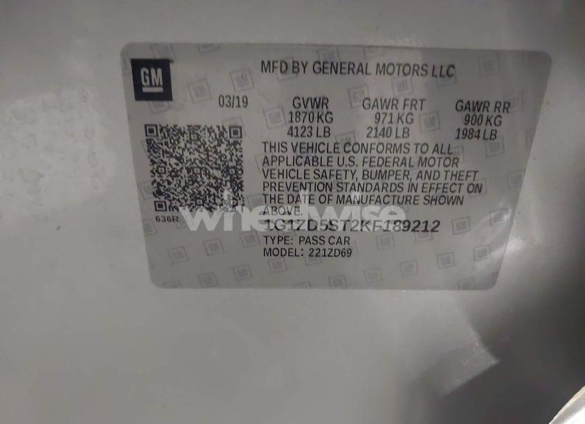 Photo 9 of 2019 Chevrolet Malibu LT (VIN 1G1ZD5ST2KF189212)