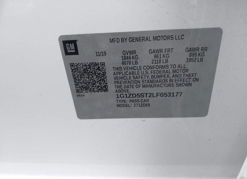 Photo 9 of 2020 Chevrolet Malibu FWD LT (VIN 1G1ZD5ST2LF053177)