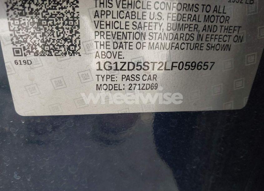 Photo 9 of 2020 Chevrolet Malibu FWD LT (VIN 1G1ZD5ST2LF059657)