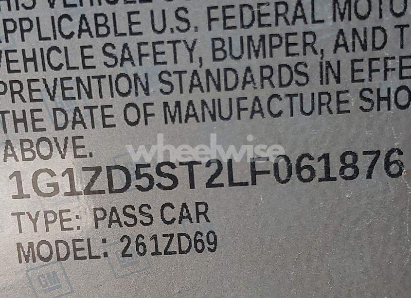 Photo 9 of 2020 Chevrolet Malibu FWD LT (VIN 1G1ZD5ST2LF061876)