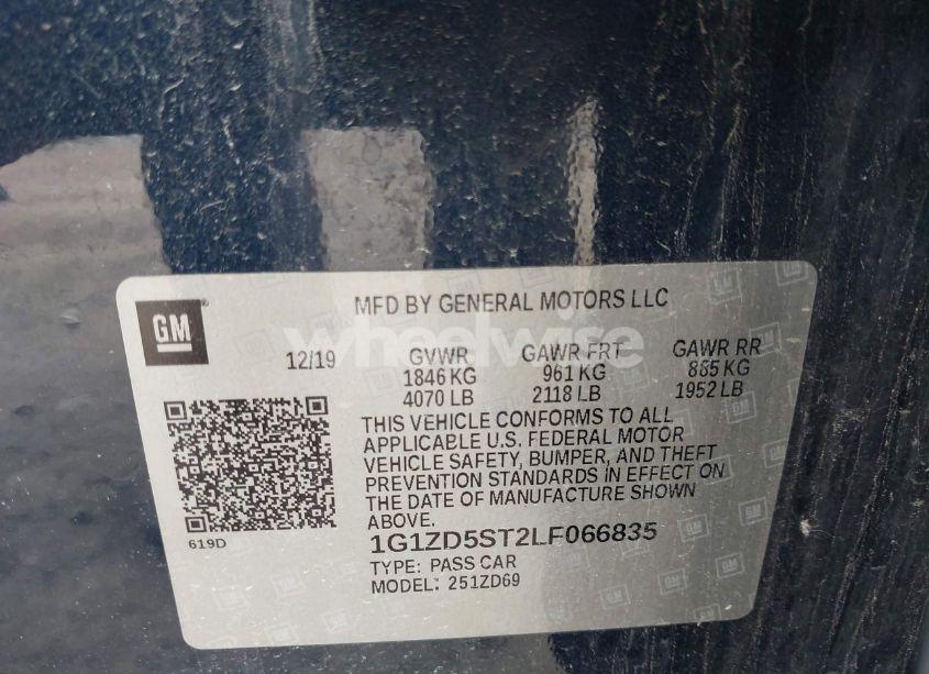 Photo 9 of 2020 Chevrolet Malibu FWD LT (VIN 1G1ZD5ST2LF066835)