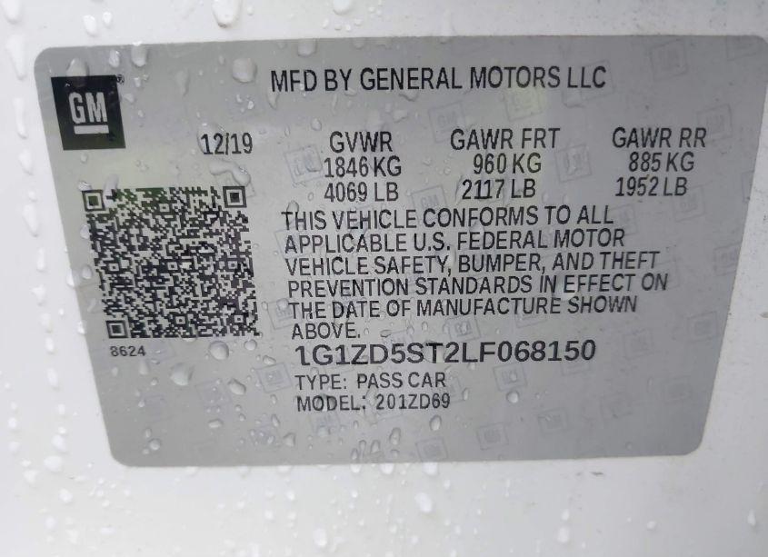 Photo 9 of 2020 Chevrolet Malibu FWD LT (VIN 1G1ZD5ST2LF068150)