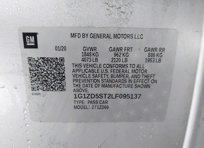 Photo 9 of 2020 Chevrolet Malibu FWD LT (VIN 1G1ZD5ST2LF095137)