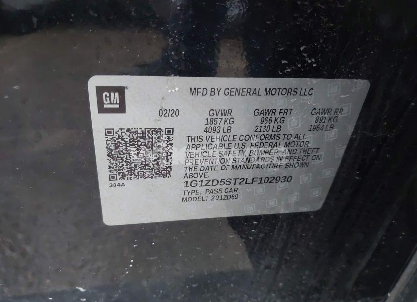 Photo 9 of 2020 Chevrolet Malibu FWD LT (VIN 1G1ZD5ST2LF102930)