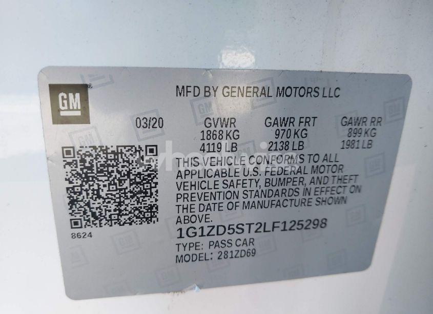 Photo 9 of 2020 Chevrolet Malibu FWD LT (VIN 1G1ZD5ST2LF125298)