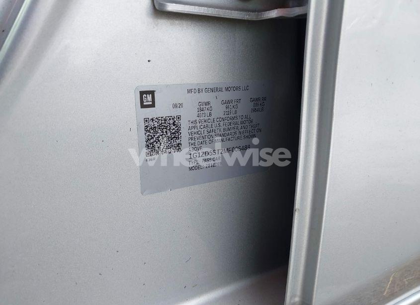 Photo 9 of 2021 Chevrolet Malibu FWD LT (VIN 1G1ZD5ST2MF006488)