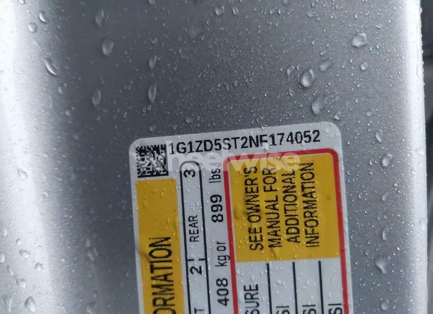 Photo 9 of 2022 Chevrolet Malibu FWD LT (VIN 1G1ZD5ST2NF174052)