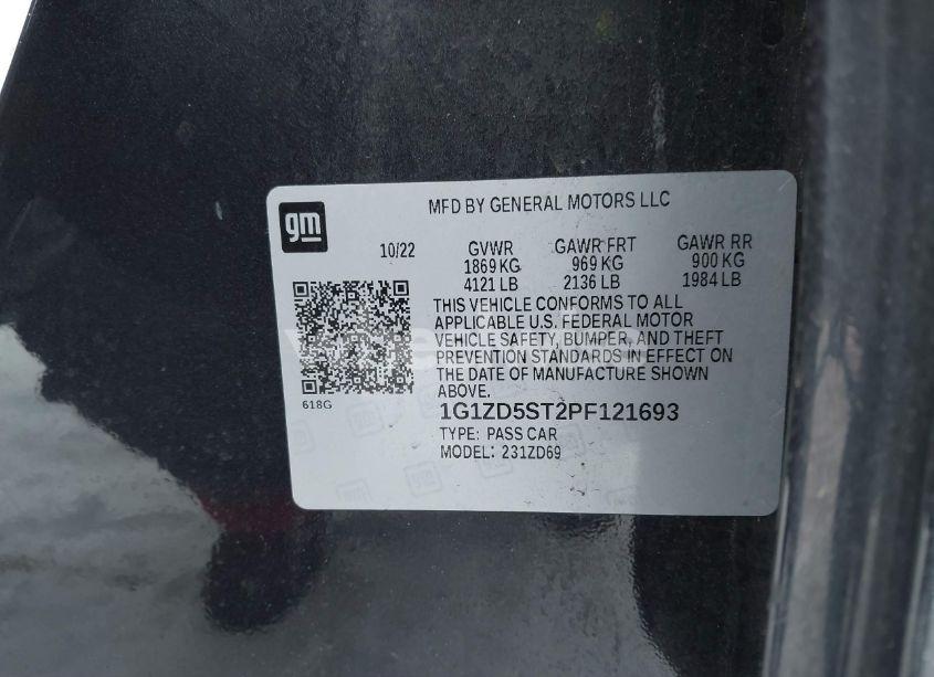Photo 9 of 2023 Chevrolet Malibu FWD 1LT (VIN 1G1ZD5ST2PF121693)
