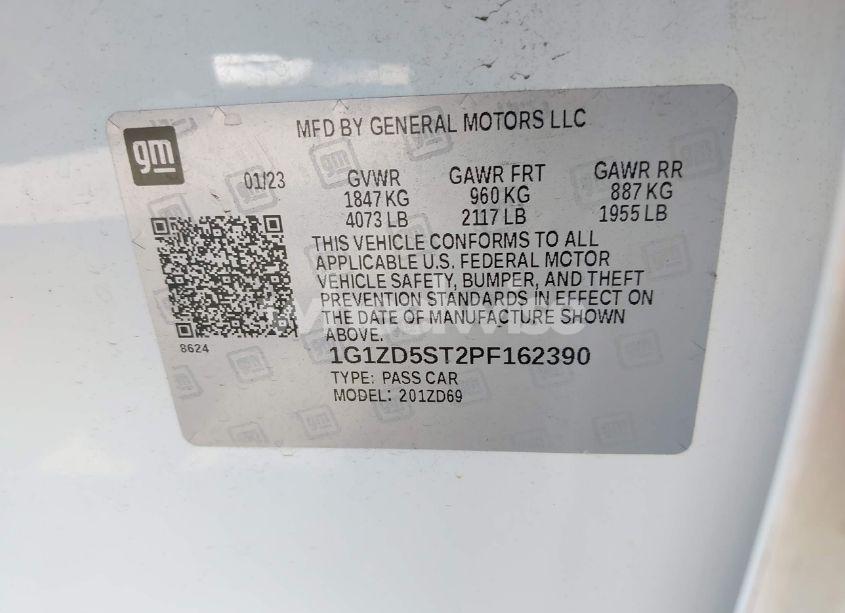 Photo 9 of 2023 Chevrolet Malibu FWD 1LT (VIN 1G1ZD5ST2PF162390)