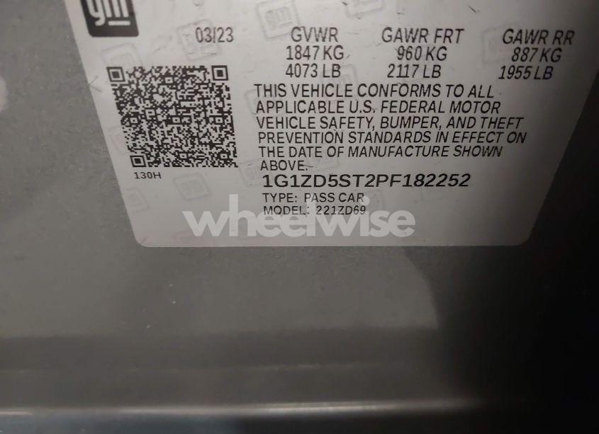 Photo 9 of 2023 Chevrolet Malibu FWD 1LT (VIN 1G1ZD5ST2PF182252)