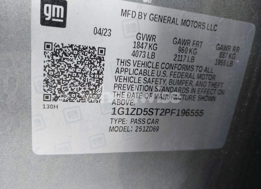 Photo 9 of 2023 Chevrolet Malibu FWD 1LT (VIN 1G1ZD5ST2PF196555)