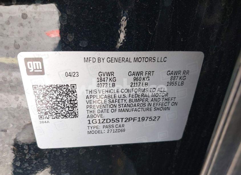 Photo 9 of 2023 Chevrolet Malibu FWD 1LT (VIN 1G1ZD5ST2PF197527)