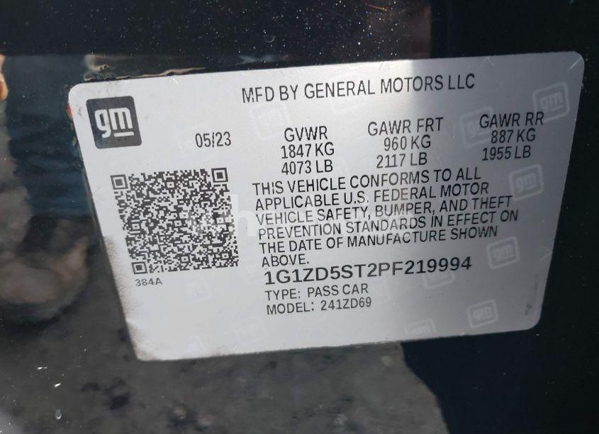 Photo 9 of 2023 Chevrolet Malibu FWD 1LT (VIN 1G1ZD5ST2PF219994)