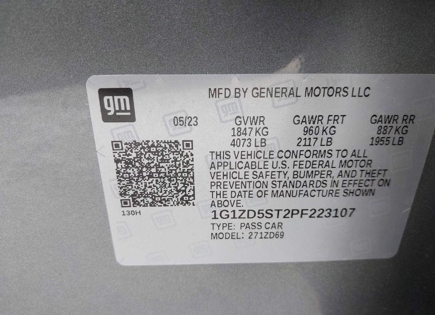 Photo 9 of 2023 Chevrolet Malibu FWD 1LT (VIN 1G1ZD5ST2PF223107)