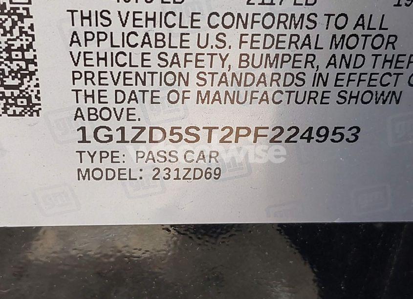 Photo 9 of 2023 Chevrolet Malibu FWD 1LT (VIN 1G1ZD5ST2PF224953)