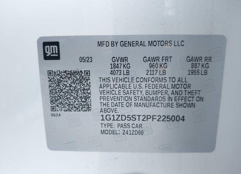 Photo 9 of 2023 Chevrolet Malibu FWD 1LT (VIN 1G1ZD5ST2PF225004)