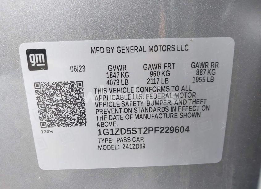 Photo 9 of 2023 Chevrolet Malibu FWD 1LT (VIN 1G1ZD5ST2PF229604)