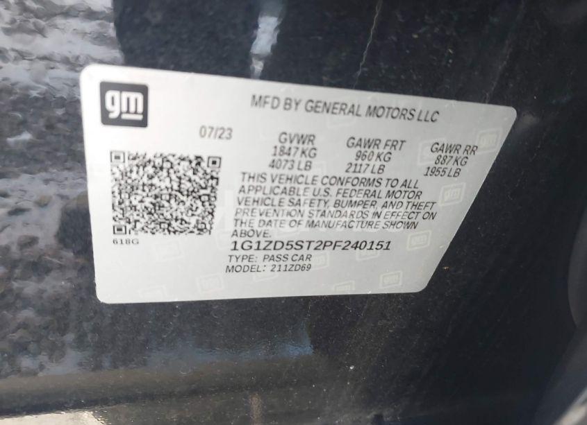 Photo 9 of 2023 Chevrolet Malibu FWD 1LT (VIN 1G1ZD5ST2PF240151)