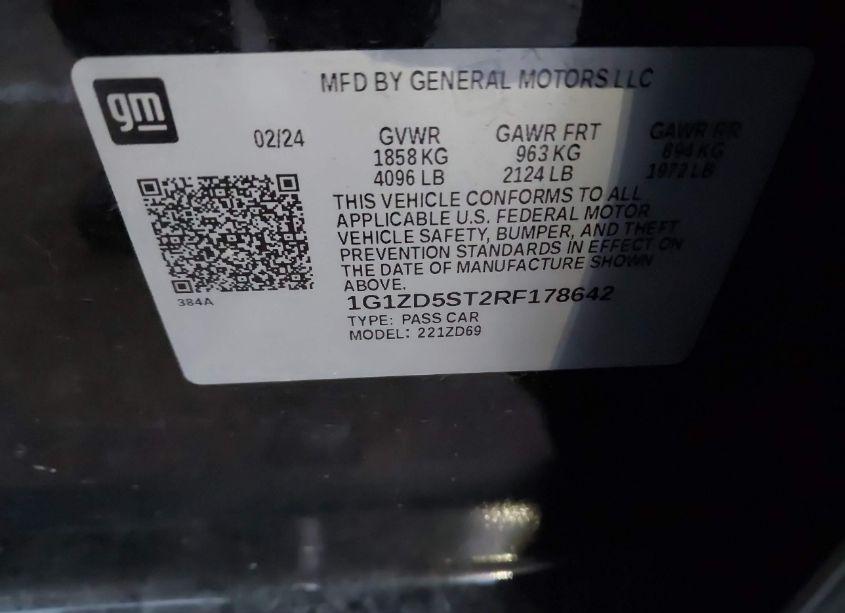 Photo 9 of 2024 Chevrolet Malibu FWD 1LT (VIN 1G1ZD5ST2RF178642)