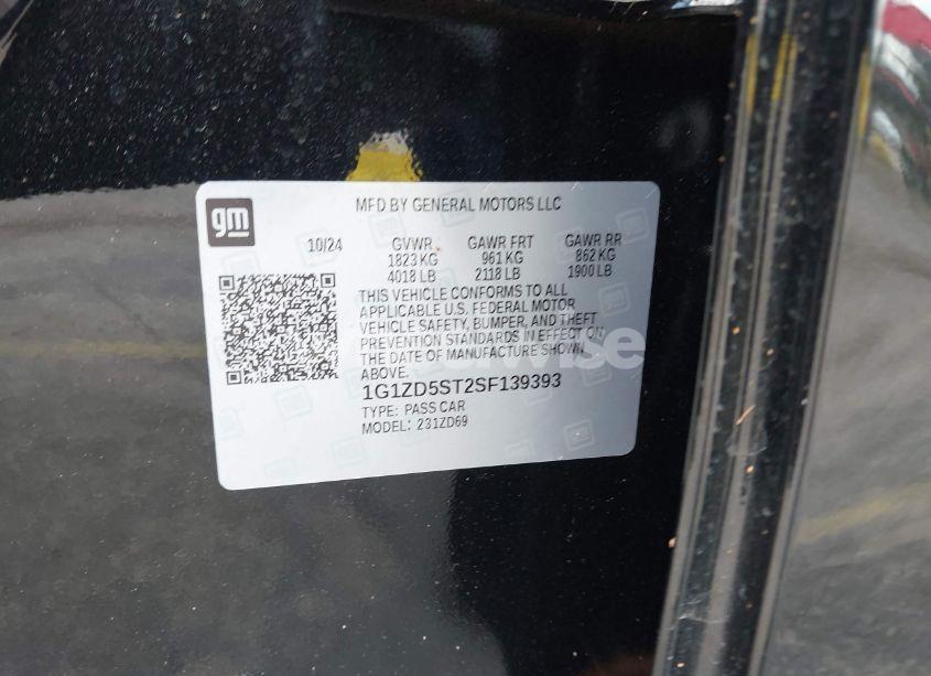 Photo 9 of 2025 Chevrolet Malibu FWD 1LT (VIN 1G1ZD5ST2SF139393)