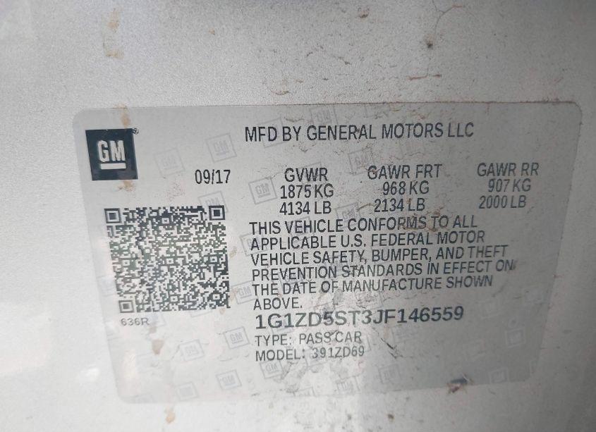 Photo 9 of 2018 Chevrolet Malibu LT (VIN 1G1ZD5ST3JF146559)